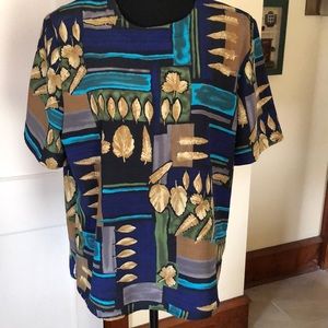 4 for $20 Vintage beautiful multi colored blouse.